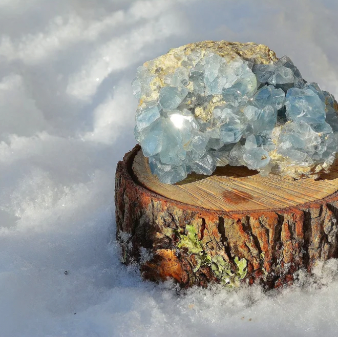 Celestite Clusters from Madagascar