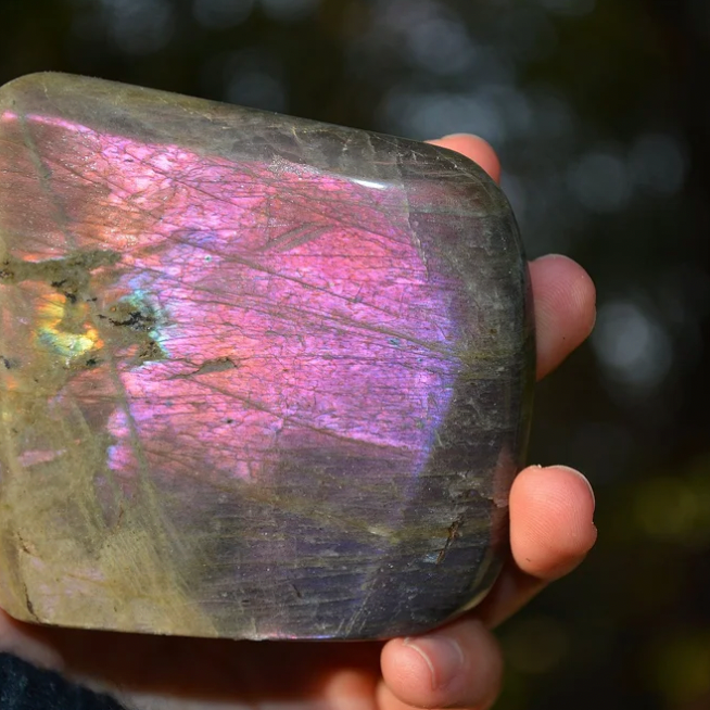 Rainbow Flash Natural Labradorite Freeform from Madagascar