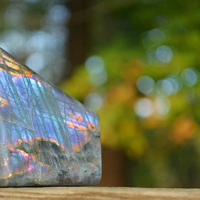 Rainbow Flash Natural Labradorite Freeform from Madagascar